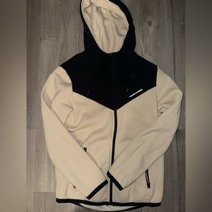 Hollister mens beige and black zip up jacket